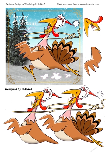 TURKEY HUNT CHRISTMAS TOPPER