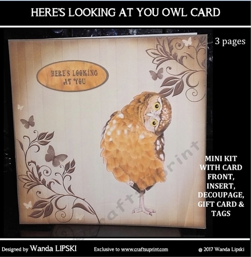 HERES LOOKING AT YOU OWL CARD 