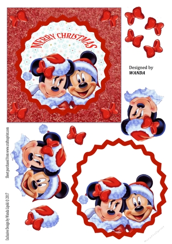 MINI MICKEY CHRISTMAS WINDOW - MERRY CHRISTMAS