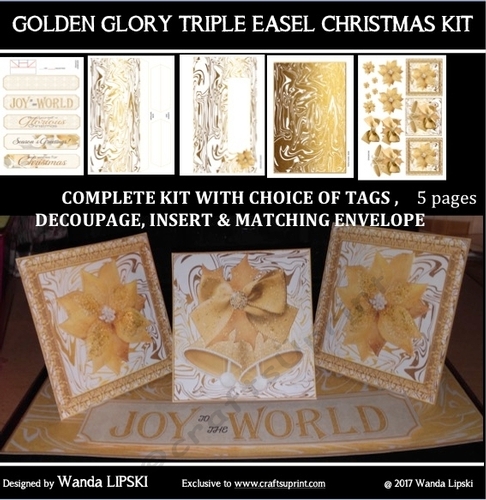 GOLDEN GLORY TRIPLE EASEL CHRISTMAS KIT