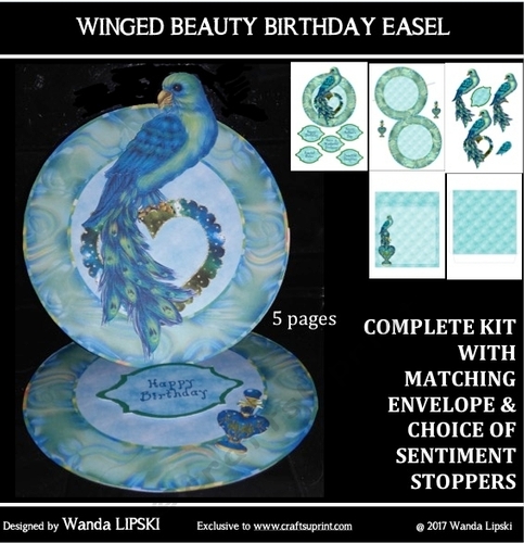 WINGED BEAUTY BIRTHDAY or MOTHERS DAY  EASEL 