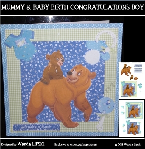 MUMMy & BABY BIRTH CONGRATULATIONS BOY