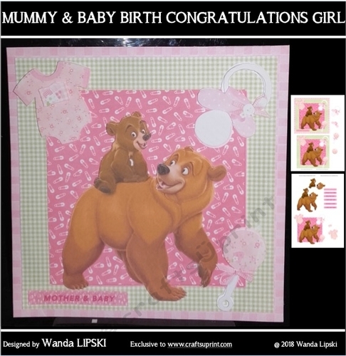 MUMMY & BABY BIRTH CONGRATULATIONS GIRL