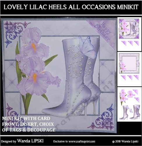 LOVELY LILAC  HEELS ALL OCCASIONS MINIKIT