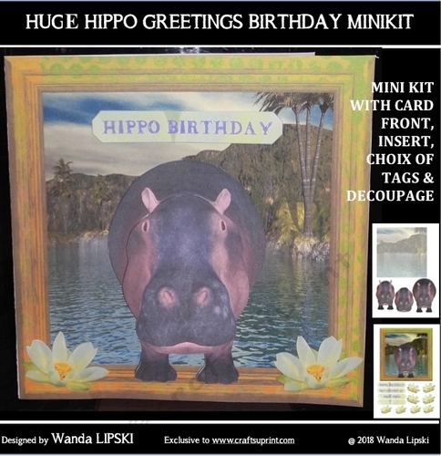 HUGE HIPPO BIRTHDAY GREETINGS MINIKIT