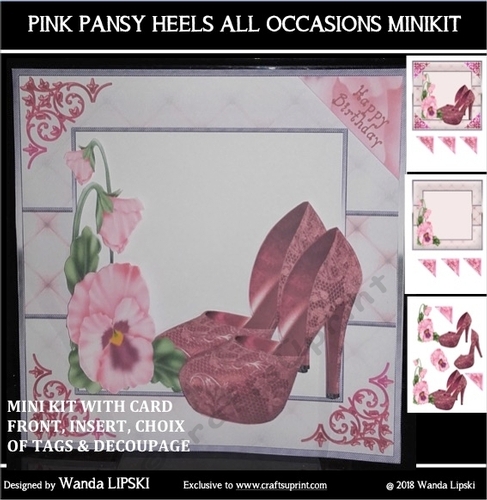PINK PANSY HEELS ALL OCCASIONS MINIKIT