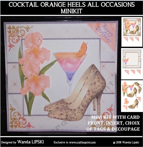 COCKTAIL ORANGE HEELS ALL OCCASIONS MINIKIT
