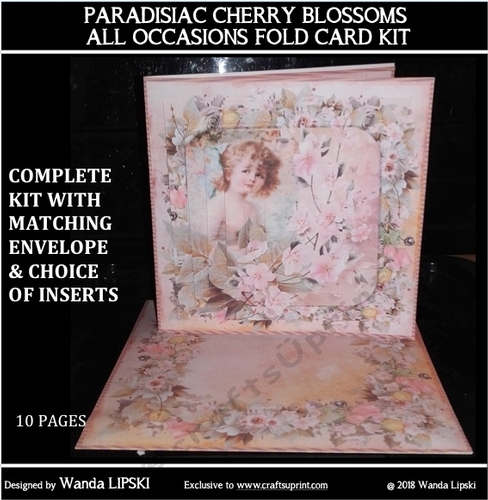 PARADISIAC CHERRY BLOSSOMS ALL OCCASIONS FOLD CARD PYRAMID KIT
