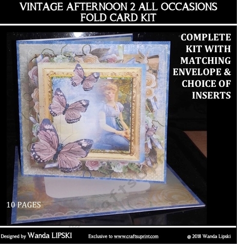 VINTAGE AFTERNOON 1 ALL OCCASIONS FOLD CARD PYRAMID KIT