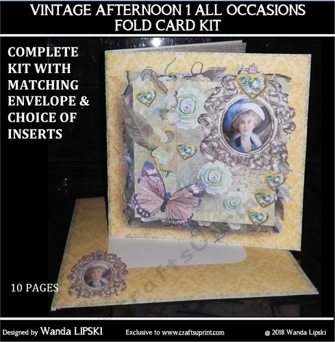 VINTAGE AFTERNOON 2 ALL OCCASIONS FOLD CARD PYRAMID KIT