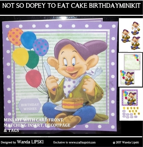 NOT SO DOPEY TO EAT CAKE BIRTHDAY MINIKIT
