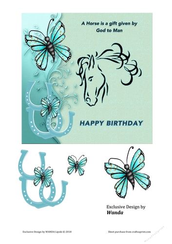 A HORSE IS A GIFT BIRTHDAY TOPPER
