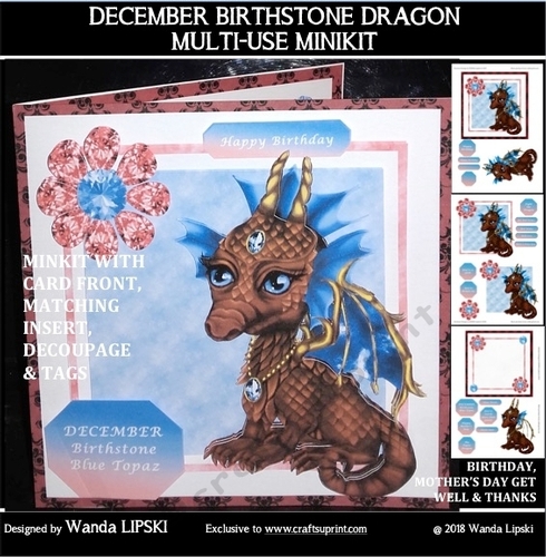 DECEMBER BIRTHSTONE DRAGON MULTI-USE MINIKIT