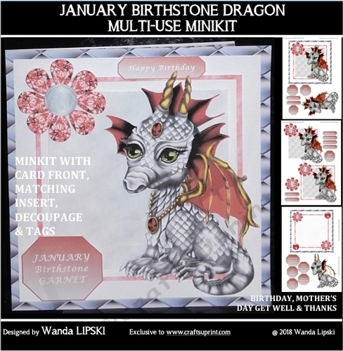 JANUARY BIRTHSTONE DRAGON MULTI-USE MINIKIT