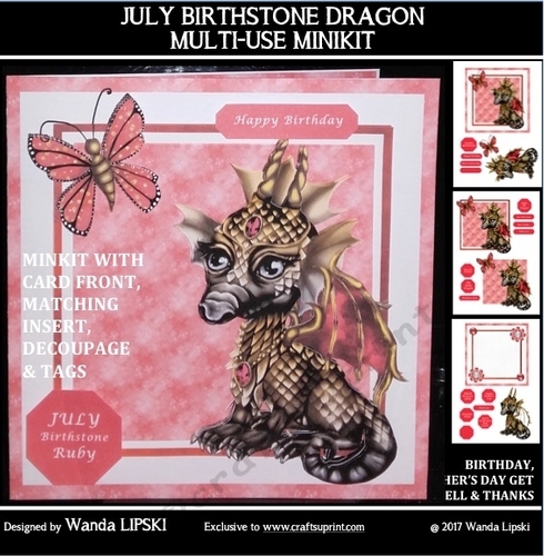 JULY BIRTHSTONE DRAGON MULTI-USE MINIKIT