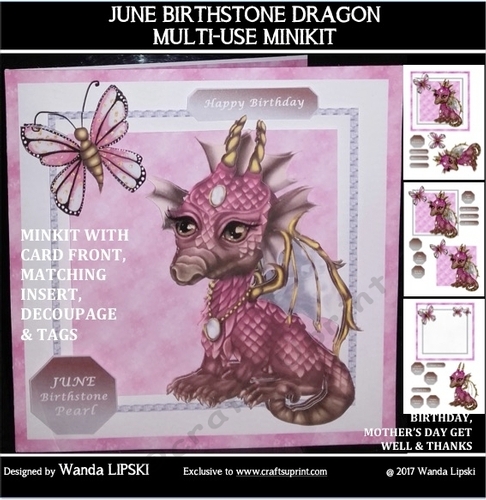 JUNE BIRTHSTONE DRAGON MULTI-USE MINIKIT