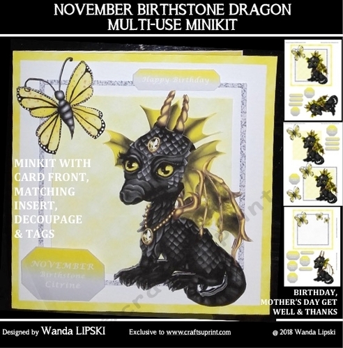 NOVEMBER BIRTHSTONE DRAGON MULTI-USE MINIKIT