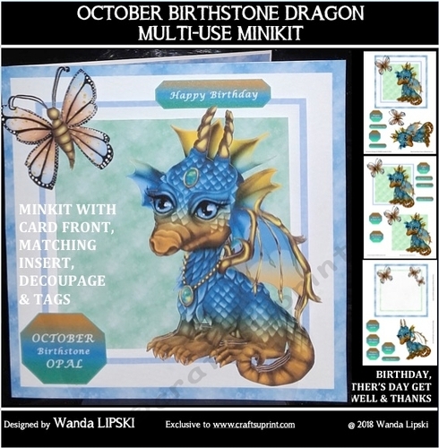 OCTOBER BIRTHSTONE DRAGON MULTI-USE MINIKIT
