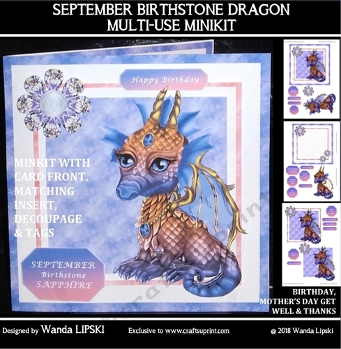 SEPTEMBER BIRTHSTONE DRAGON MULTI-USE MINIKIT