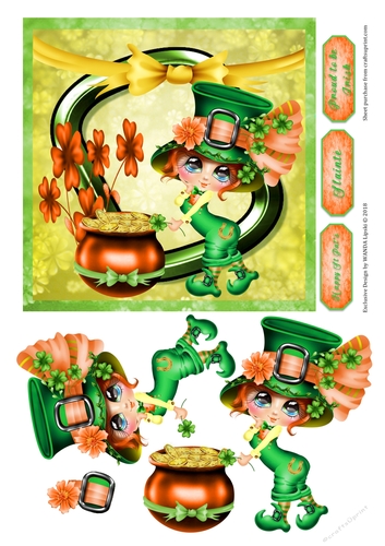 ST PATS POT OF GOLD IRISH TOPPER
