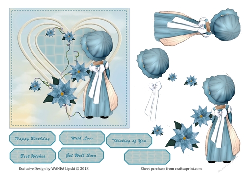 REMEMBERING YESTERDAY FLORAL MISS  MULTI-USE TOPPER