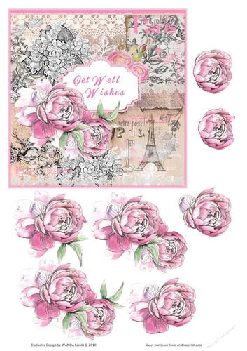 THE ESSENCE OF PARIS FLORAL GET WELL TOPPER