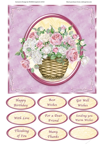 FLORAL BASKET 2 ALL OCCASIONS QUICK CARD FRONT