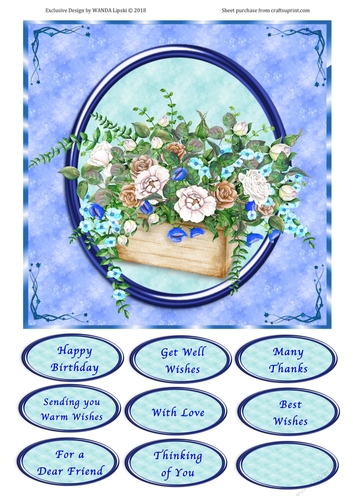 FLORAL BASKET 3 ALL OCCASIONS QUICK CARD FRONT