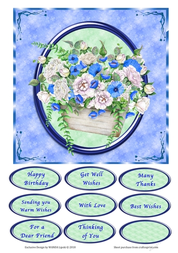 FLORAL BASKET 4 ALL OCCASIONS QUICK CARD FRONT