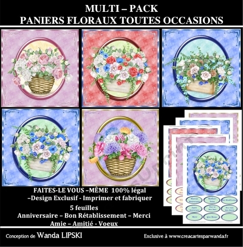 QUICK FLORAL BASKETS  ALL OCCASIONS CARD FRONT BUMPER PACK