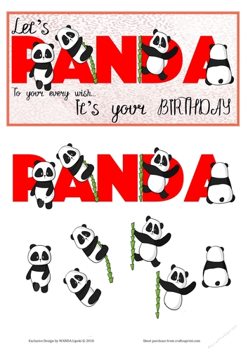 LETs PANDA TO YOUR EVERY WISH DL BIRTHDAY TOPPER