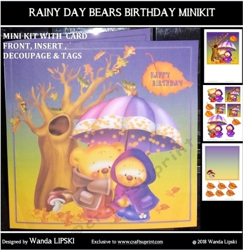 RAINY DAY BEARS BIRTHDAY MINIKIT