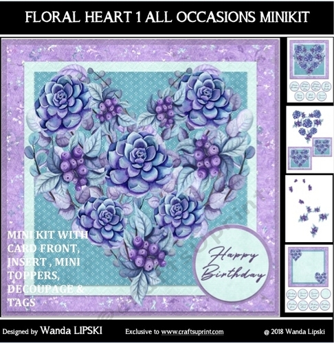 FLORAL HEART 1 ALL OCCASIONS MINIKIT 