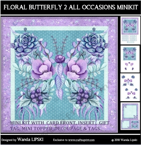FLORAL BUTTERFLY 2 ALL OCCASIONS MINIKIT
