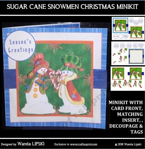 SUGAR CANE SNOWMEN CHRISTMAS  MINIKIT