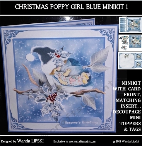 CHRISTMAS POPPY GIRLS BLUE MINIKIT 1