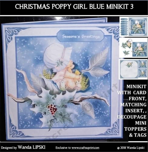 CHRISTMAS POPPY GIRLS BLUE MINIKIT 3