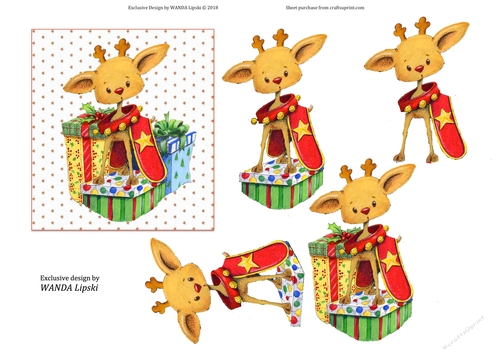 PRESENTS FOR MY DEER STEP BY STEP TOPPER