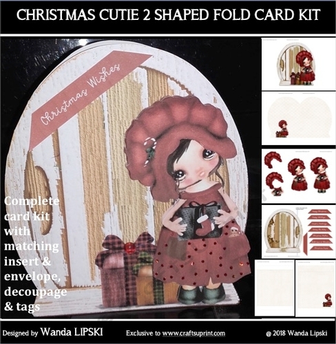 CHRISTMAS CUTIE 2 SHAPED FOLD CARD KIT