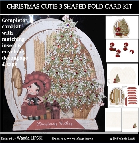 CHRISTMAS CUTIE 3 SHAPED FOLD CARD KIT