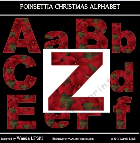 POINSETTIA CHRISTMAS ALPHABET