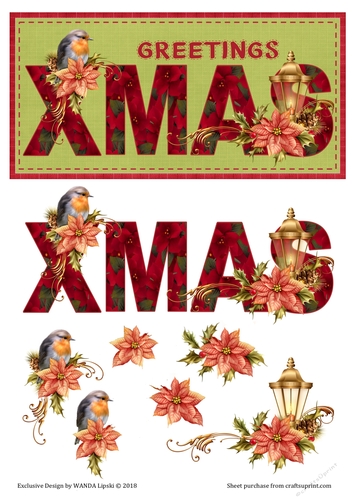 ROBIN GALORE DL CHRISTMAS TOPPER 1