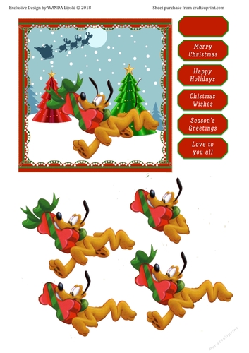 PLUTOs PRESENT CHRISTMAS TOPPER