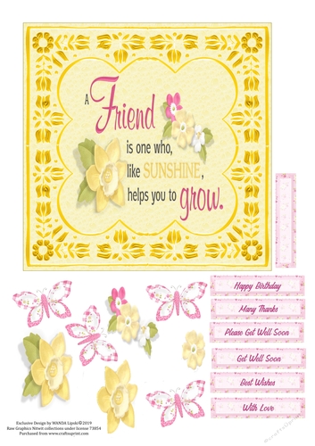 A FRIEND IS LIKE SUNSHINE All occasions topper