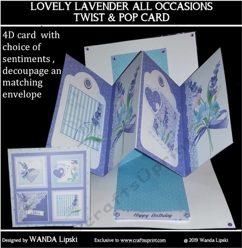 LOVELY LAVENDER ALL OCCASIONS TWIST & POP CARD