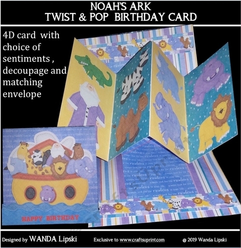 NOAHS ARK  TWIST & POP CARD