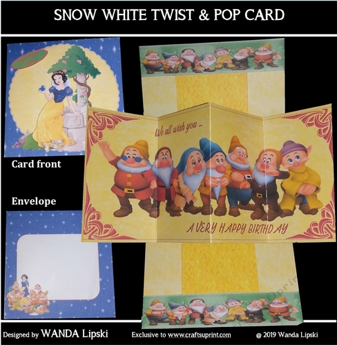 SNOW WHITE TWIST & POP CARD
