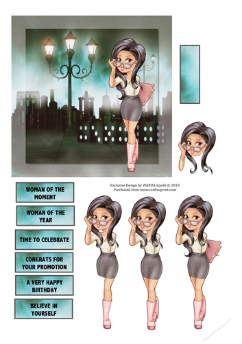 SI CHIC BUSINESS WOMAN ALL OCCASIONS TOPPER