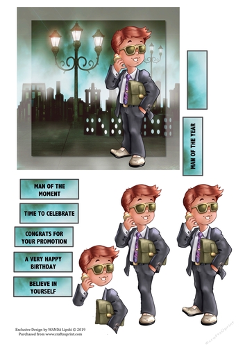 ON THE GO BUSINESSMAN ALL OCCASIONS TOPPER