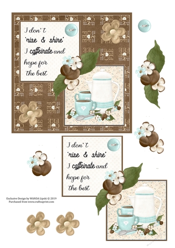I DONT RISE & SHINE I CAFFEINATE  HUMOROUS TOPPER